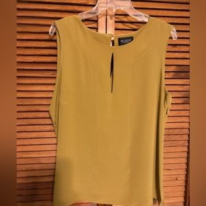 St John Sleveless Gold Blouse
